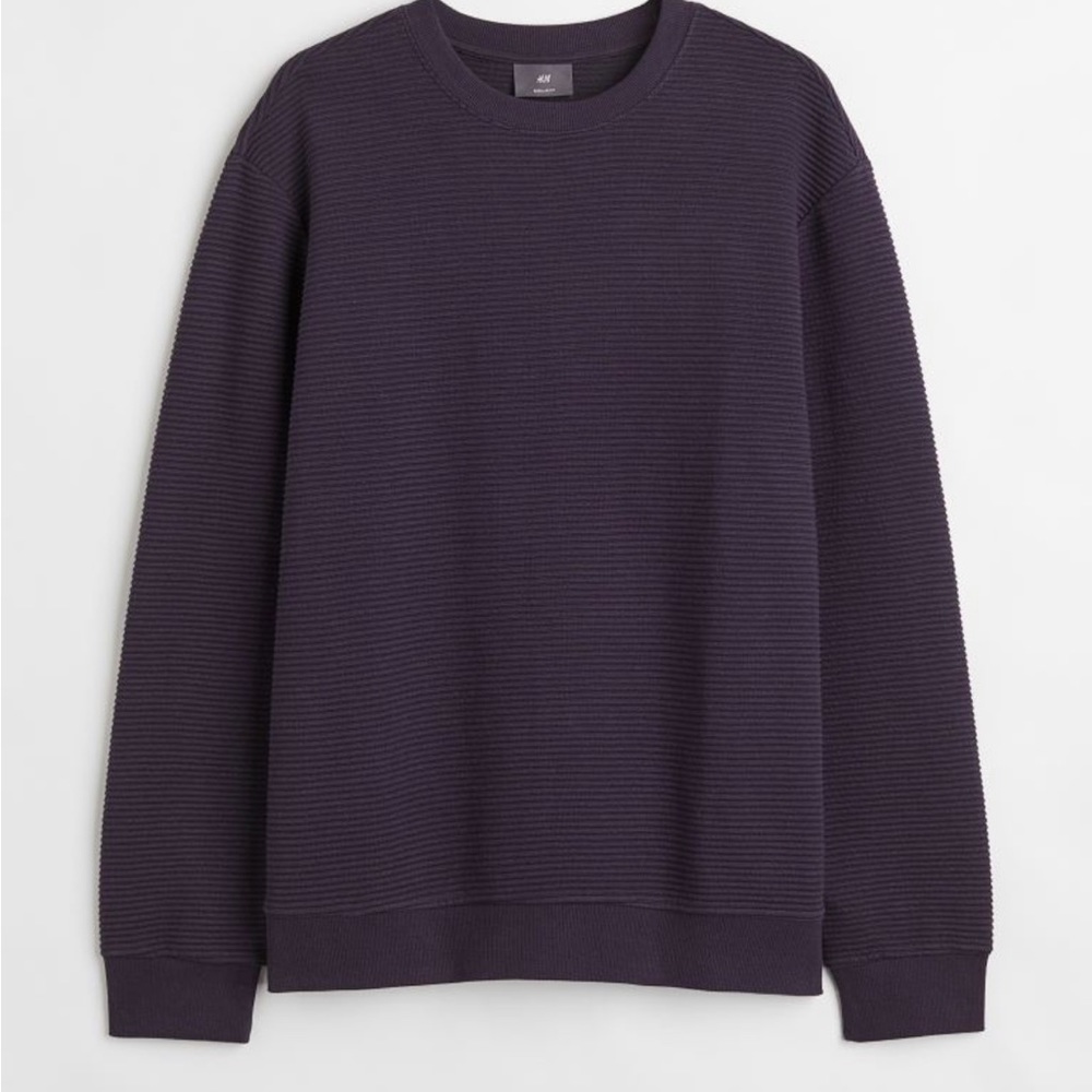 Men's Sweatshirt H&M Ribbed neutral textured Goodfellow Sweater‎ Tan Beige